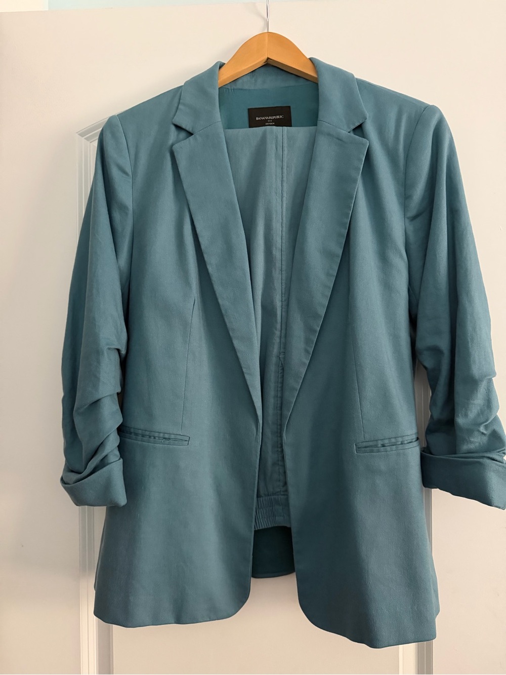 Banana Republic Factory Teal Open-Front Blazer